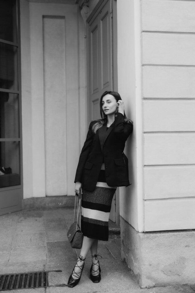 Portrait noir et blanc de Marioara Cheptene